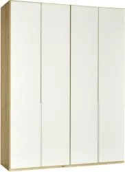 Drehtürenschrank in Weiß aus Glas