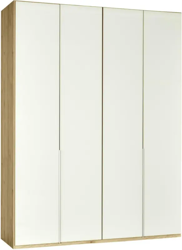 Drehtürenschrank in Weiß aus Glas