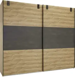 Schwebetürenschrank in Eichefarben