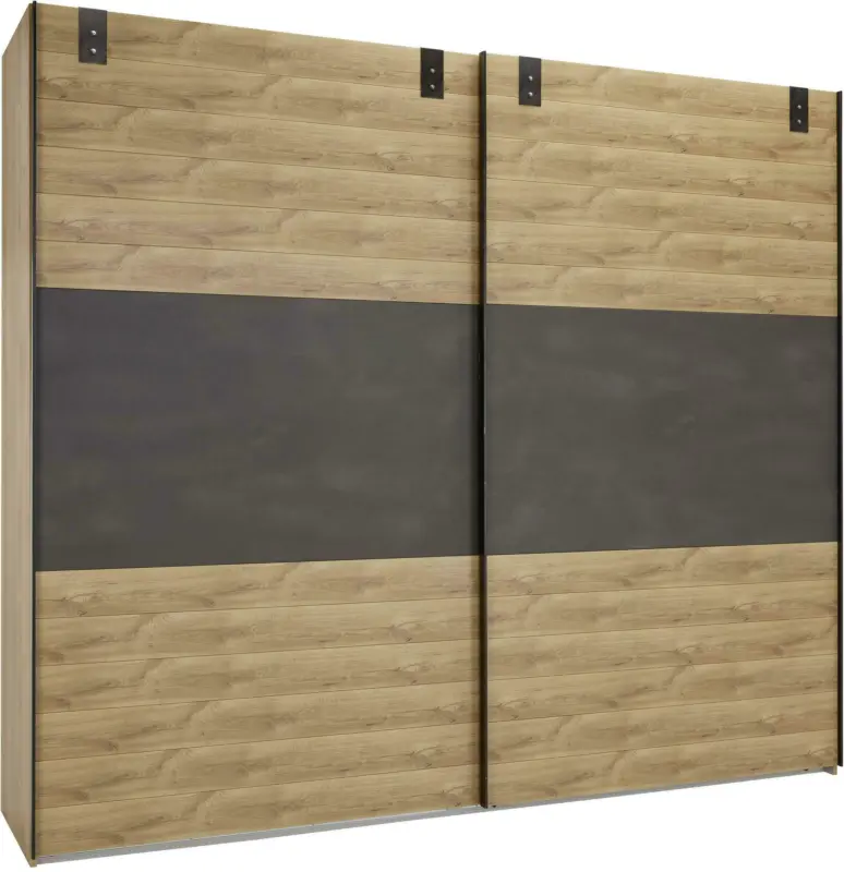Schwebetürenschrank in Eichefarben