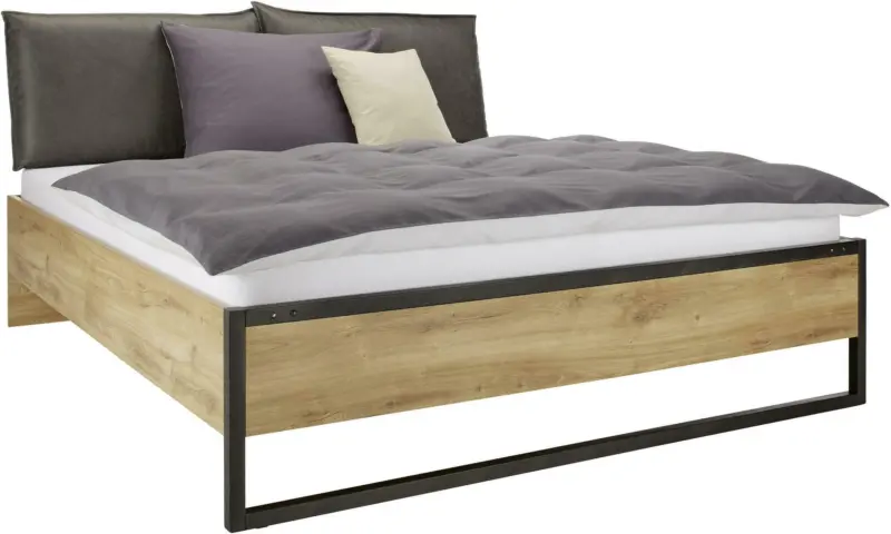 Bett in Eichefarben ca. 180x200cm