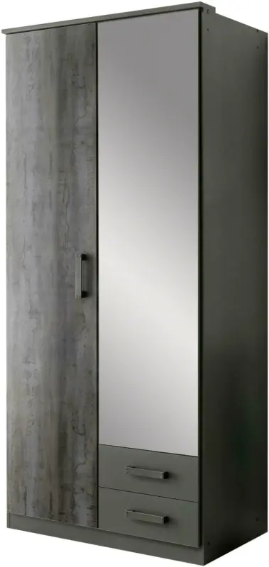 Drehtürenschrank in Graphitfarben