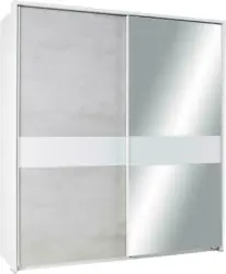 Schwebetürenschrank in Betonfarben ohne PPT