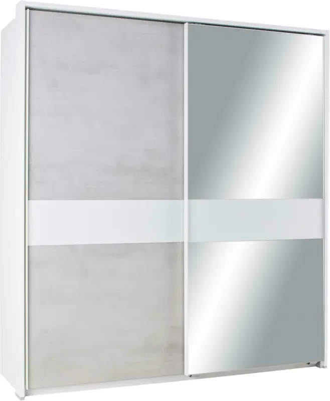 Schwebetürenschrank in Betonfarben ohne PPT