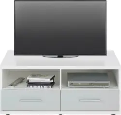 TV-Element in Weiß/Hellgrau