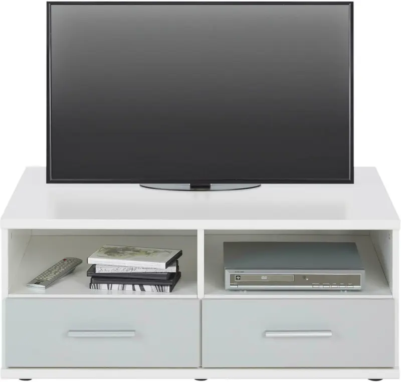 TV-Element in Weiß/Hellgrau