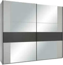 Schwebetürenschrank in Graphitfarben