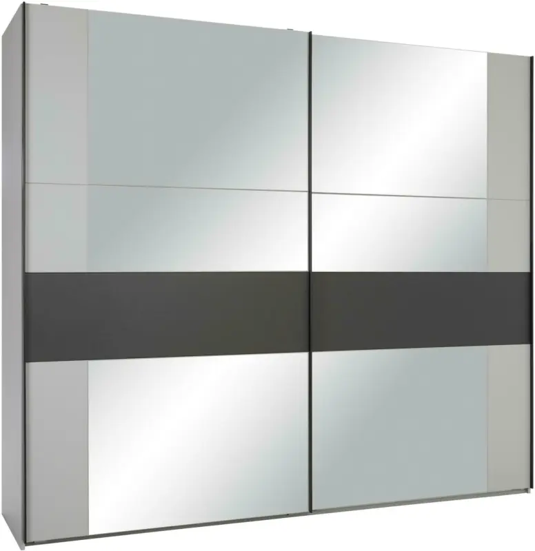 Schwebetürenschrank in Graphitfarben