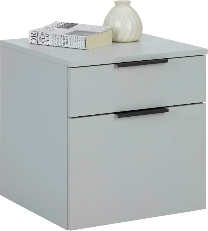 Nachtkästchen in Hellgrau