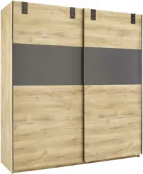 Schwebetürenschrank in Eichefarben