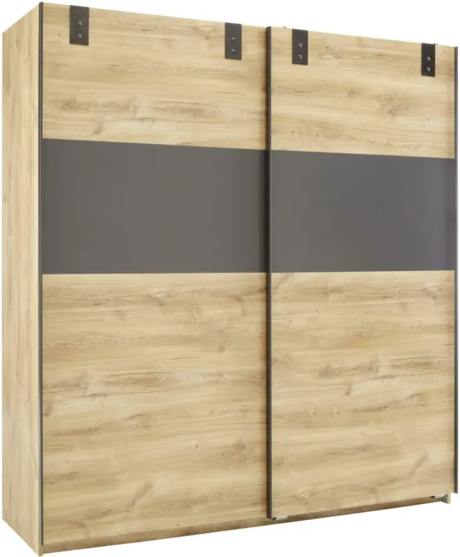 Schwebetürenschrank in Eichefarben