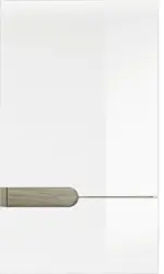 Oberschrank Weiß Hochglanz/Eichefarben