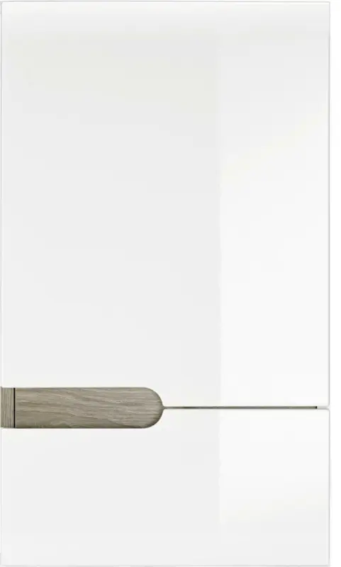 Oberschrank Weiß Hochglanz/Eichefarben