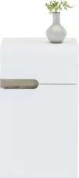 Unterschrank Weiß Hochglanz/Eichefarben
