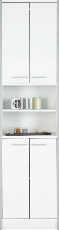 Hochschrank in Perlweiß