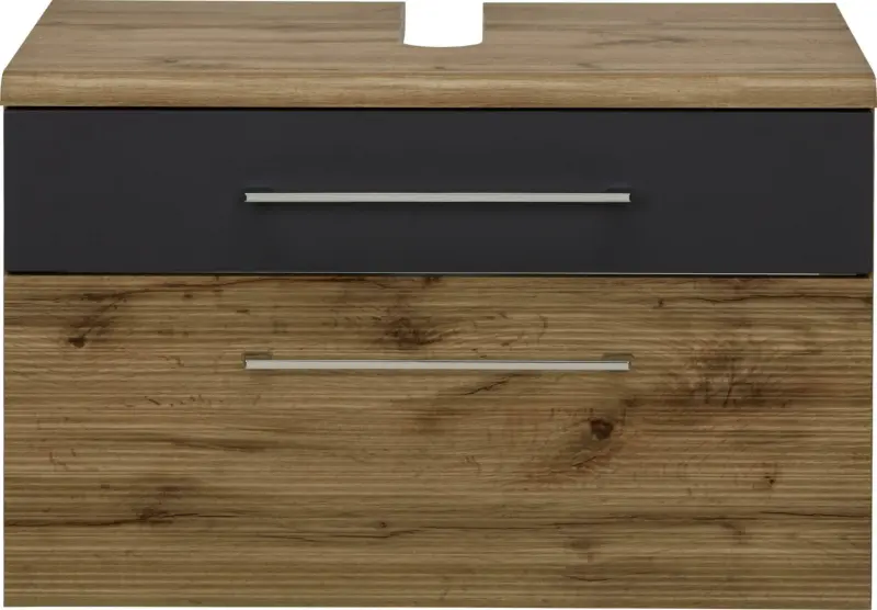 Waschbeckenunterschrank Eichefarben/Anthrazit