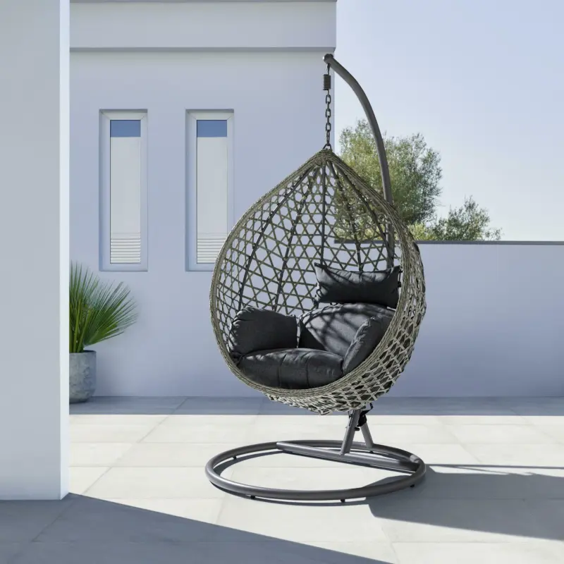 Hängesessel 'Carmella' inkl. Auflage, grau