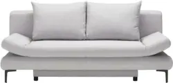Schlafsofa in Hellgrau mit Bettfunktion