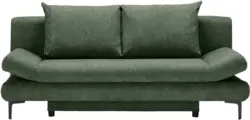 Schlafsofa in Dunkelgrün mit Bettfunktion