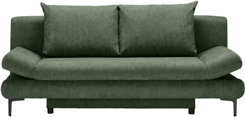 Schlafsofa in Dunkelgrün mit Bettfunktion