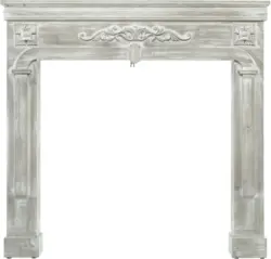 Kaminumrandung Xavier in Weiß