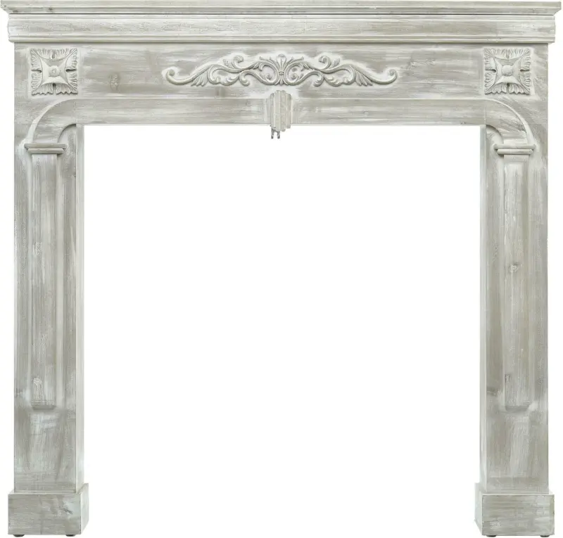 Kaminumrandung Xavier in Weiß