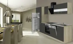 Küchenblock 'ECONOMY 310' , grau, eiche