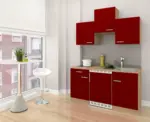 m&ouml;max Dornbirn - Ihr Trendm&ouml;belhaus in Dornbirn Minik&uuml;che 'ECONOMY 150' , rot,eiche