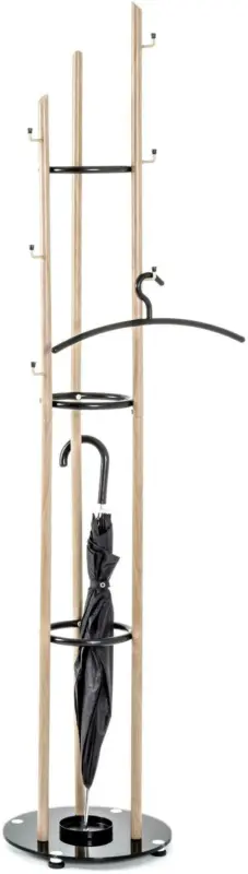 Kleiderständer in Buche/Schwarz