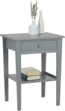 mömax Nachtkästchen aus Paulownia in Grau