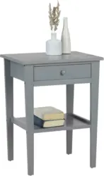 Nachtkästchen aus Paulownia in Grau