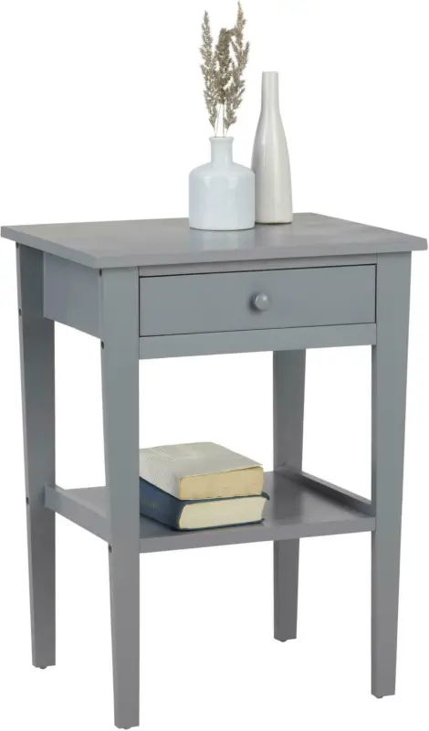 Nachtkästchen aus Paulownia in Grau