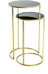 Blumensäule Cardiff in Schwarz/Gold