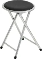 mömax Klapphocker in Schwarz/Alufarben