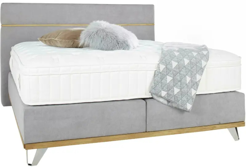 Boxspringbett in Grau ca. 160x200cm