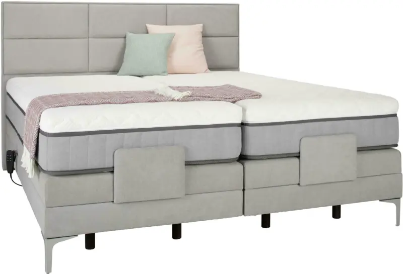 Boxspringbett in Grau ca. 180x200cm