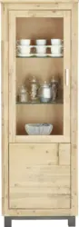 Vitrine aus Akazie teilmassiv