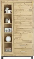 Vitrine in Akazienfarben Teilmassiv