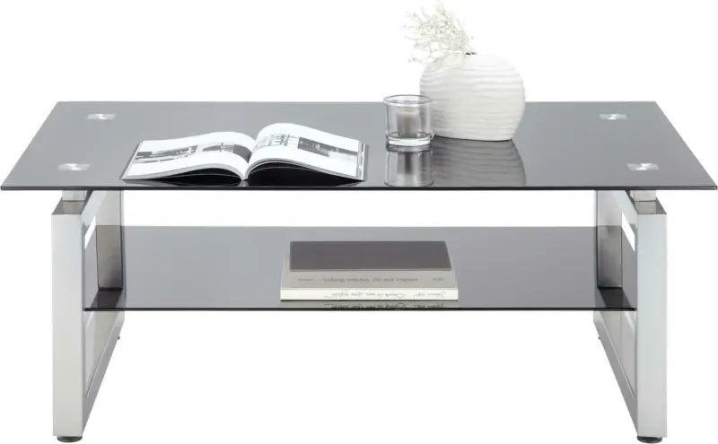 Couchtisch in Schwarz/Chromfarben