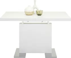 Ausziehtisch in Weiß Hochglanz