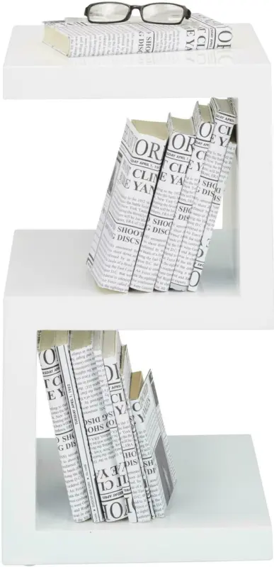 Beistelltisch in Wei&szlig; Hochglanz