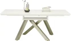 Ausziehtisch in Weiß Hochglanz