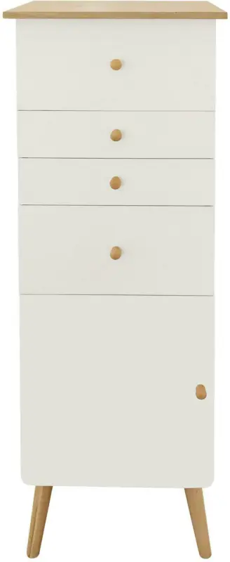 Schminkkommode in Naturfarben/Weiß