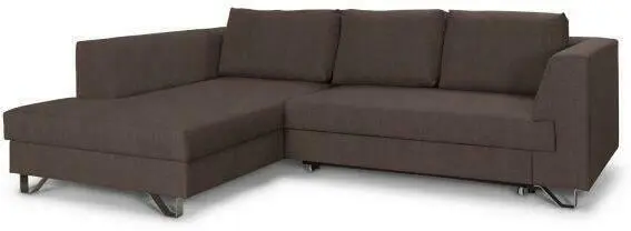 Wohnlandschaft in Braun mit Bettfunktion