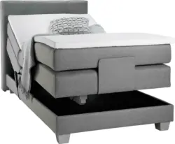 Boxspringbett in Grau ca. 100x200cm