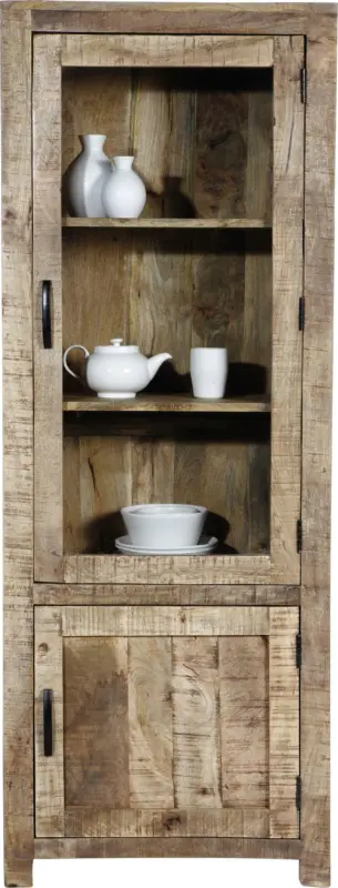 Vitrine aus Mangoholz Massiv