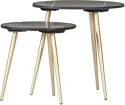 Beistelltischset aus Naturstein, 2-teilig
