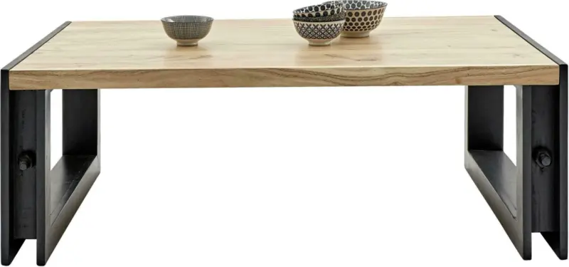 Couchtisch in Naturfarben/Schwarz