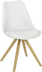 Kindersessel aus Textil/Holz in Weiß