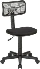 mömax Drehstuhl in Schwarz/Weiß